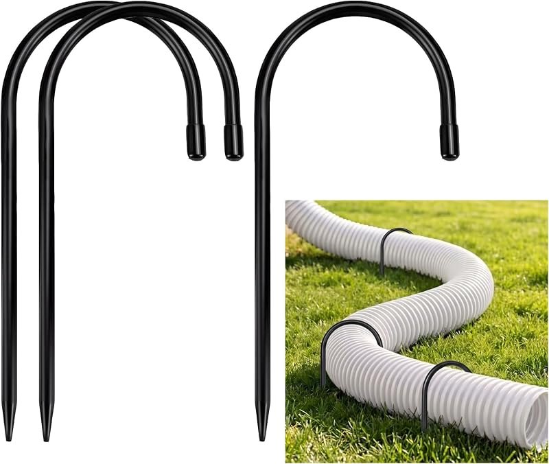 3PCS Rain Gutter Downspout Extension Fixing Pin Fit 4" Round Pipes — best rain downspout extender for rain downspout