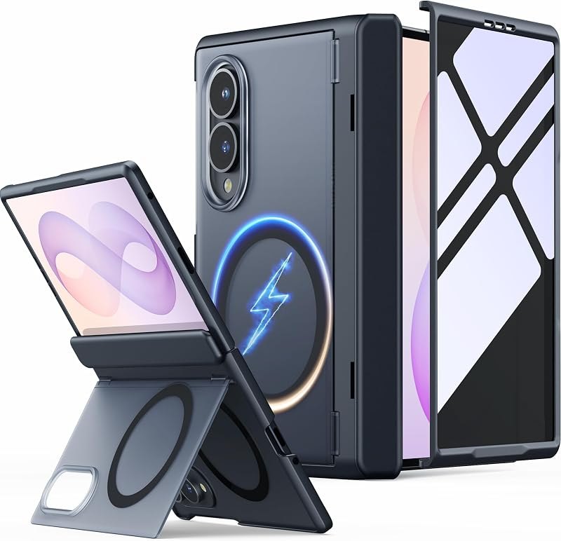 JUESHITUO for Samsung Galaxy Z Fold 8 Case, Privacy Screen, Magnetic Black — Galaxy Z Fold 8 case amazon for galaxy