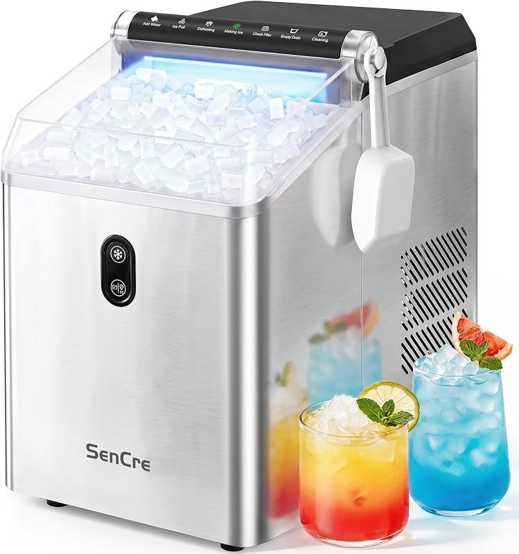 Nugget Ice Maker Countertop,55LBS/Day Ready in 4 Mins, Stainless Steel — best nugget countertop ice maker for nugget