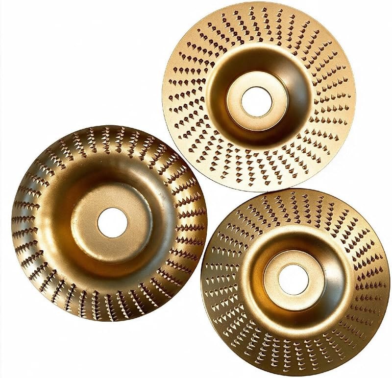 Angle Grinder Polishing Pad,Wood Carving Disc Set,3Pcs Tungsten Carbide Wheel,Woodworking Attachment for Cutting