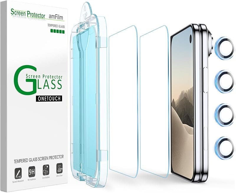 amFilm OneTouch for iPhone Duo Screen Protector Tempered Glass — screen protector for iphone duo inner screen