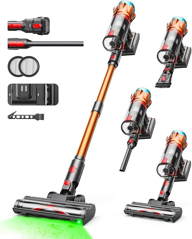 Cordless Vacuum Cleaners for Home, Powerful 8-in-1 Lightweight Stick Vacuum — pet hair cordless vacuum amazon for pet