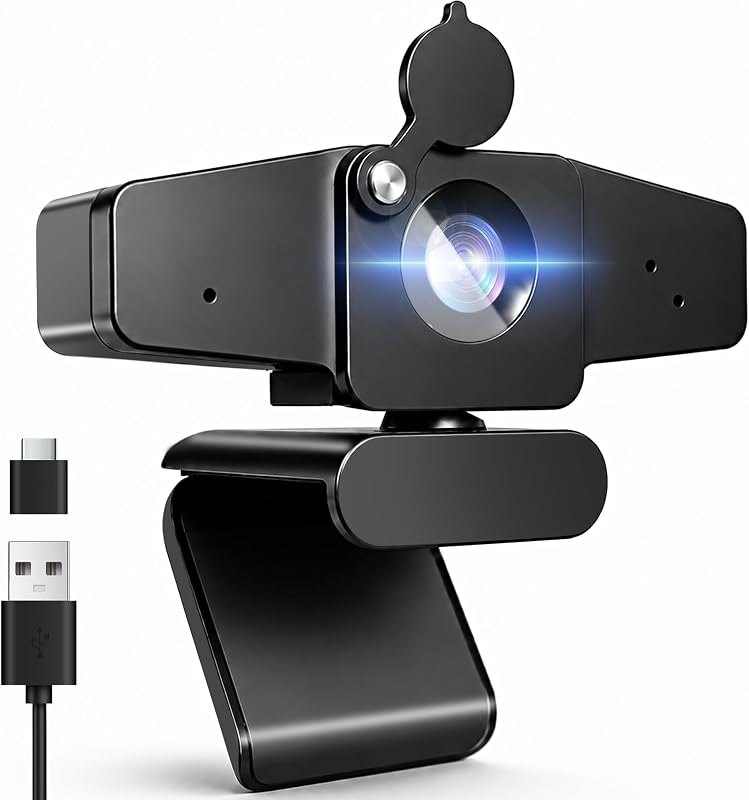 POHO 4K Webcam for PC, PDAF Autofocus, 75° FOV, Anodized Aluminum Alloy — best webcams webcam with microphone for