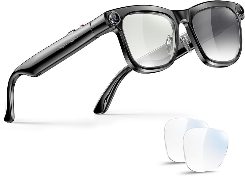 AI Smart Glasses with Camera & Voice Assistant,Bluetooth Call,8MP 4k Video — smart open-ear glasses for smart open ear