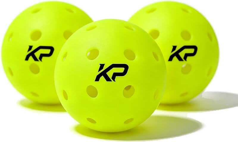 3/12 Pack Outdoor Pickleball Balls - USAPA Approved 40-Hole Tournament Balls, High Visibility Neon Lime Pickleballs