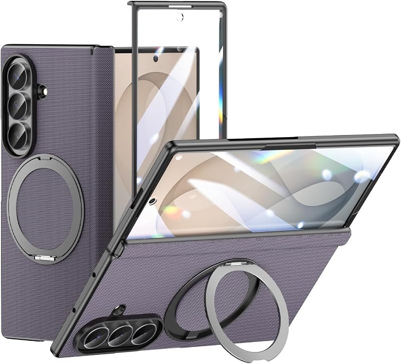 For Samsung Galaxy Z Fold 8 Ultra Case Slim Tech Woven Texture with Stand — best Galaxy Z Fold 8 Ultra hinge pro for