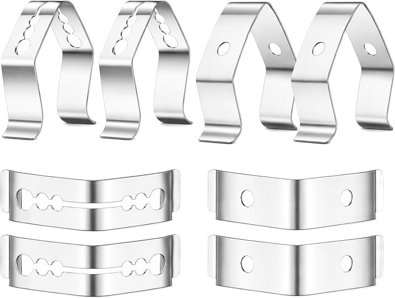 Grill Grate Thermometer Probe Clip 8PCS Stainless Steel BBQ Holder — grill grate thermometer for wireless meat