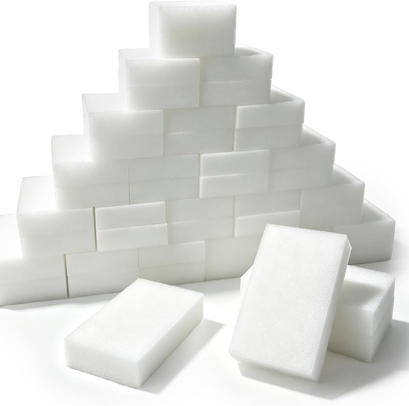 100 Pack Magic Sponge Eraser Bulk - Extra Thick & Long Lasting Melamine Cleaning Sponges, Multi-Surface Power Scrubber