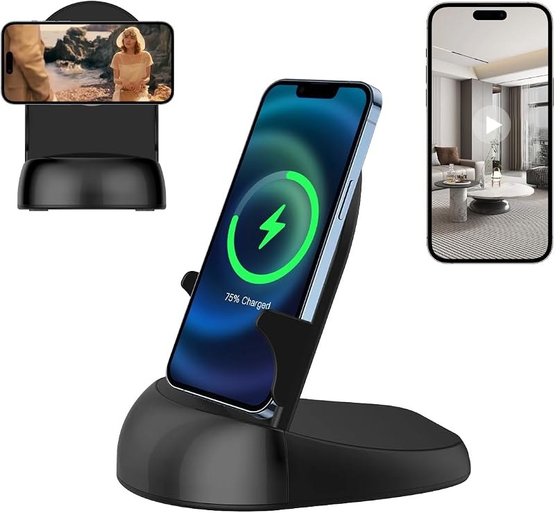 Dome Security Camera, 2.4/5GHz Smart Indoor Baby/Pet Monitoring Cam with Wirless Charger, Motion Detection, Phone APP