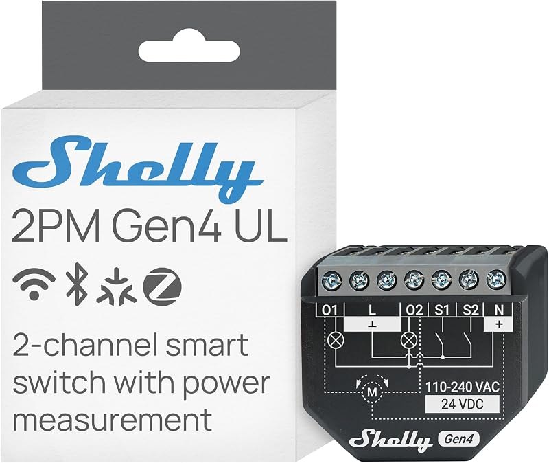 2PM Gen4 UL Smart Relay, Power Metering, Wi-Fi, Matter, 2-Channel — Amazon devices that increase product for devices