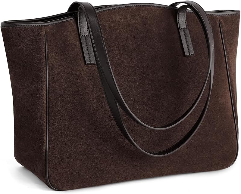 Genuine Leather Tote Bags for Women Zipper Handbags Luggage Sleeve — handbags structured tote for handbags structured