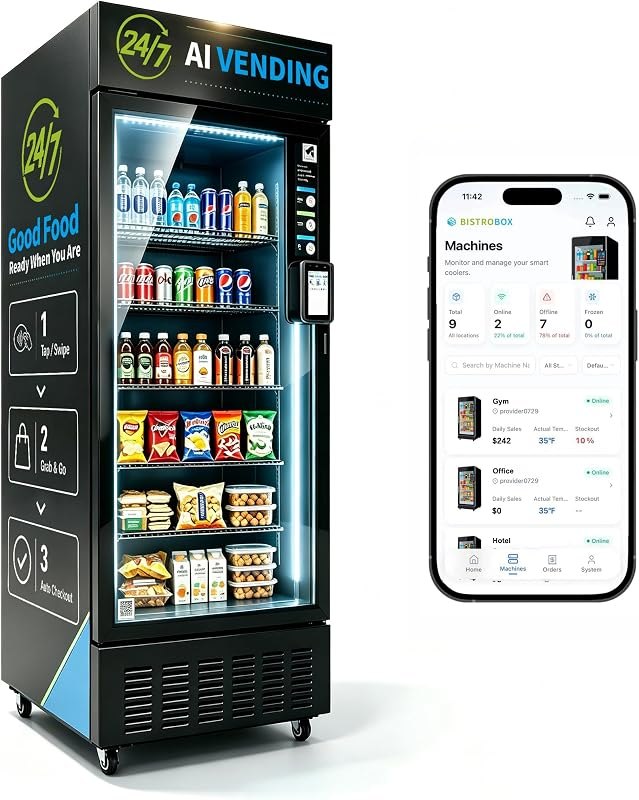 BoxGO Combo AI Smart Vending Machine for Business, Office, Gym — AI for best