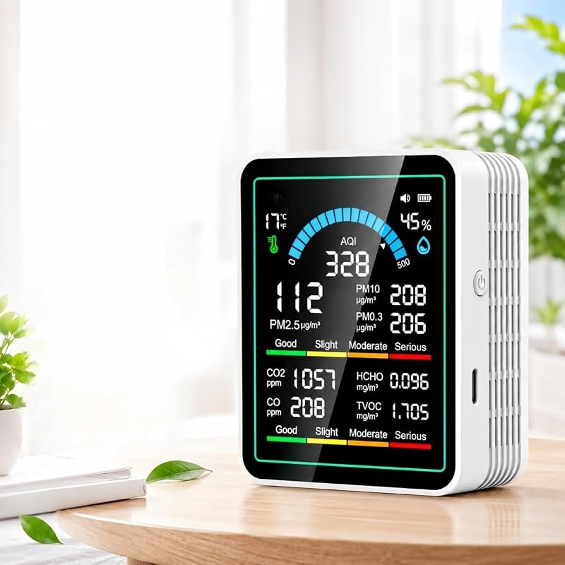 10-in 1 Air Quality Monitor Indoor, Smart Air Quality Tester