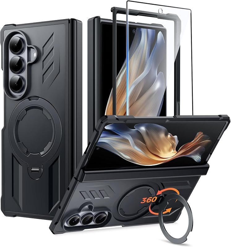 FNTCASE for Samsung Galaxy Z Fold 8 Ultra Case with 360 Magnetic Stand — Galaxy Z Fold 8 Ultra kickstand case for