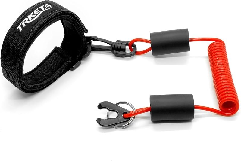 Floating Boat Kill Switch Lanyard with Wristband, Red, Fits Yamaha