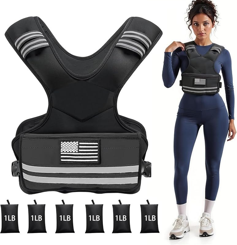 Adjustable Weighted Vest for Women, Removable Weights Training Vest for Men