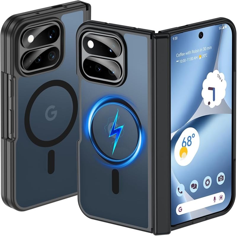 OWKEY Magnetic for Google Pixel 11 Pro Fold Case Fit for MagSafe, Black — Pixel 11 Pro Fold hinge protection for pixel