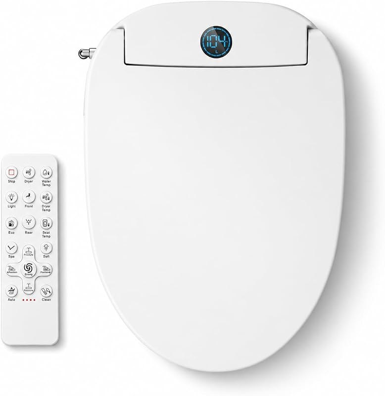 GAICOM Bidet Toilet Seat Elongated, Electric Smart Heated Toilet Seat — best bidet seat elongated for bidet seat