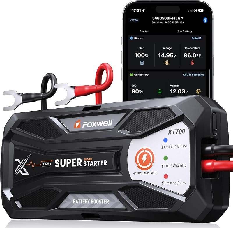 FOXWELL XT700 Smart Jump Starter 2.0 with Car Battery Monitor — best auto jump starter for auto jump starter