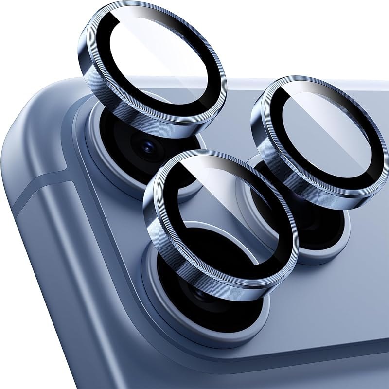 Hoerrye for 18 Pro Max/18 Pro Camera Lens Protector for iPhone, Light Blue — camera lens protector for iphone pro max