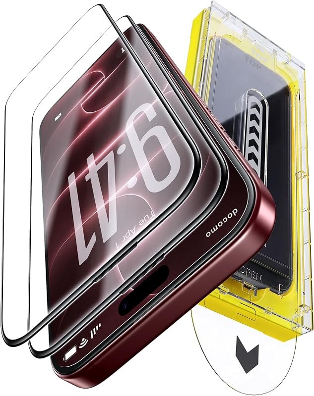 Carbon-Fiber Reinforced for iPhone 18 Pro Max Screen Protector 6.9 Inch, 13FT Drop-Tested 9H+ Tempered Glass with