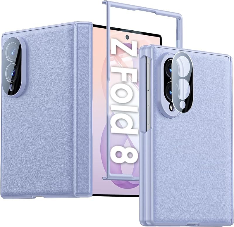 for Samsung Galaxy Z Fold 8 Case Leather with HD Screen Protector — Galaxy Z Fold 8 case amazon for galaxy fold case