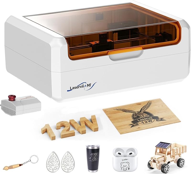 Laservii M1s 12000mW Laser Engraver,Enclosed Safe Laser Engraving Machine — Laser cutters and engravers, without for