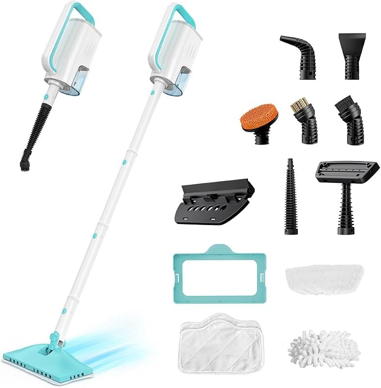 Steam Mops for Floor Cleaning,All-in-One Steam Cleaner for Home with 2 Levels Steam Mode,350ML Tank,23FT Cord