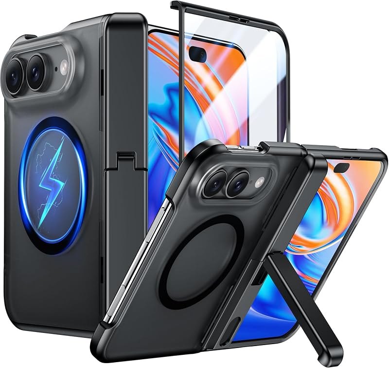 Magnetic for iPhone Duo Case Ultra Fold with Hidden Stand, Black — iPhone Duo wallet case amazon for iphone duo wallet