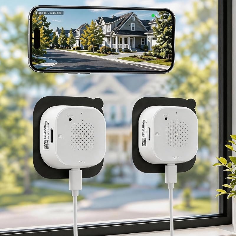 (2 Pack) 2K 3MP Window Camera with Night Vision for Home Security — home cameras for home cameras