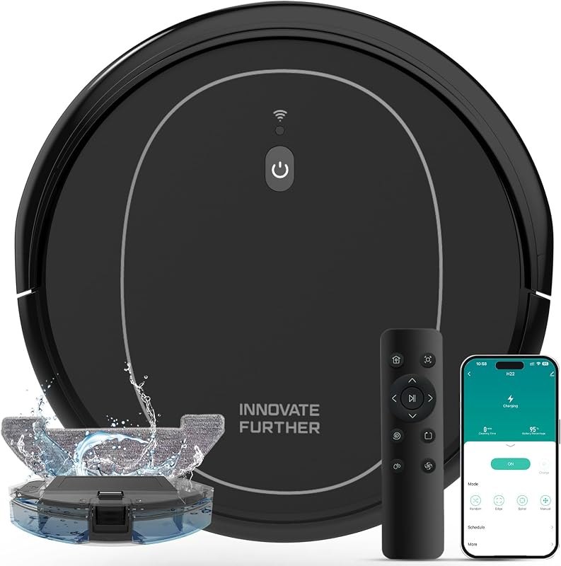 Robot Vacuum and Mop Combo, 5000Pa Self-Charging Robotic Vacuum cleaner with Alexa & App Control, 3-in-1 Robot Vacuum
