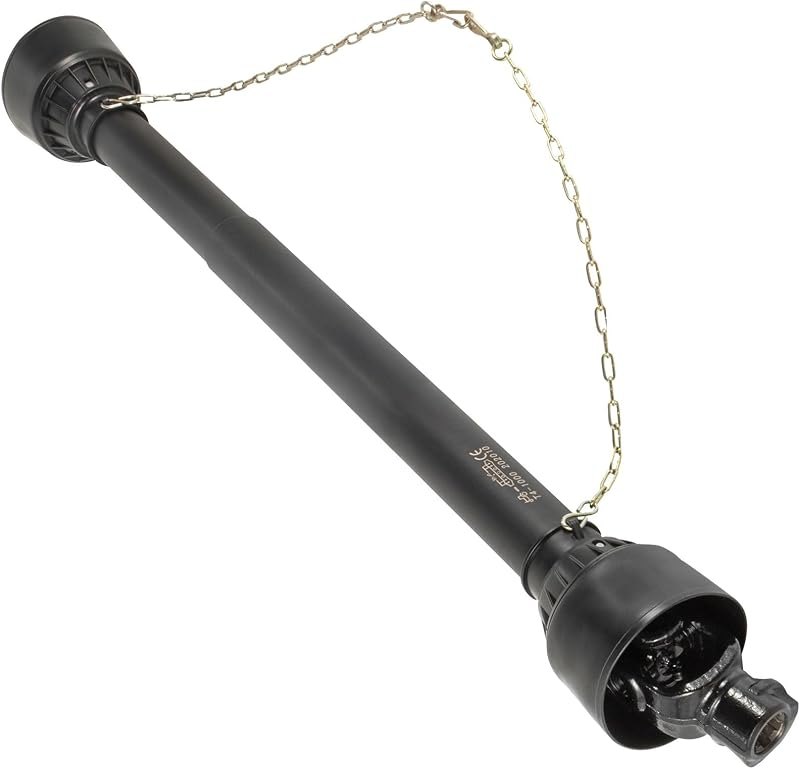 Tractor PTO Shaft 1-3/8in 6 Spline Round End Driveline 43-61in Black Finish — farm pto driveline for pto shaft cover