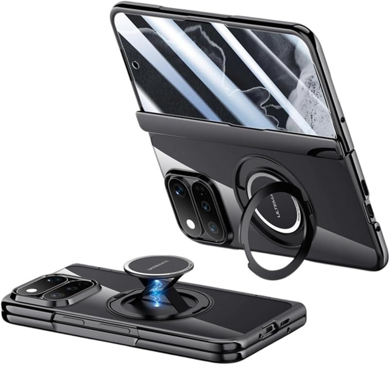Ring Holder Case for Google Pixel 11 Pro Fold (Black) — best Pixel 11 Pro Fold hinge protect for pixel pro fold hinge