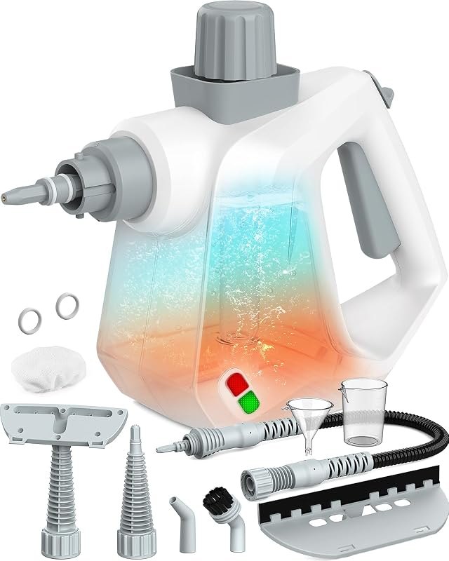 Steam Cleaner, Powerful Pressurized Handheld Steam Cleaner for Home, Multi-Surface Portable Steamer for Deep Cleaning