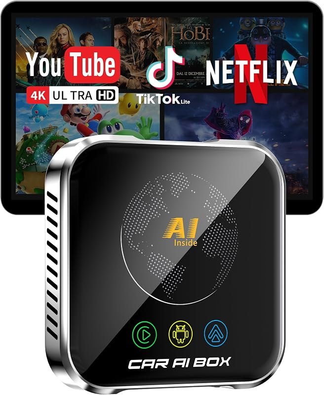 Magic AI Box Wireless CarPlay Adapter, Fast Car Video Box Plug & Play, Easy Setup, Supports Equalizers and More for