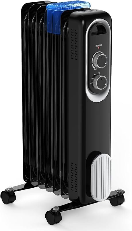 NEWBULIG Oil Filled Radiator Space Heater, 1500W, 3 Modes, Indoor Use