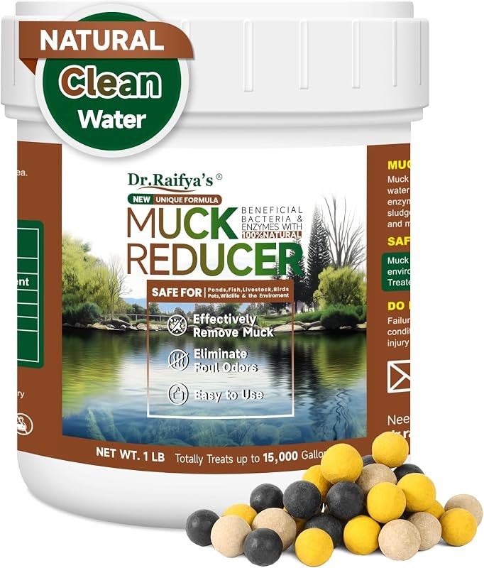 Muck Reducer, Pond Sludge & Water Fountain Clarifier, 1 LB — uv clarifier pond for pond filter