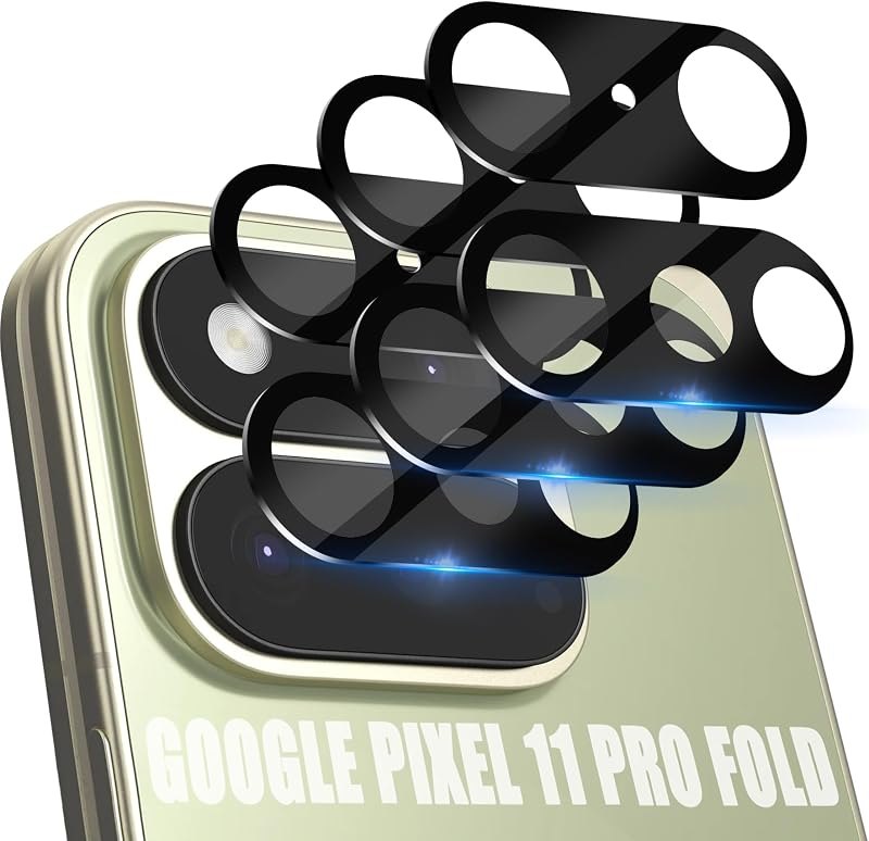 Orzero (3 Pack Camera Lens Protector Compatible for Google Pixel 11 Pro Fold, Protector de Cámera Tempered Glass 9H