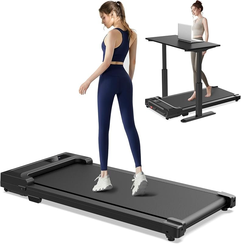 Walking Pad Treadmill for Home - Under Desk Treadmills Mini Portable Walking Running Machine Slim Compact Small