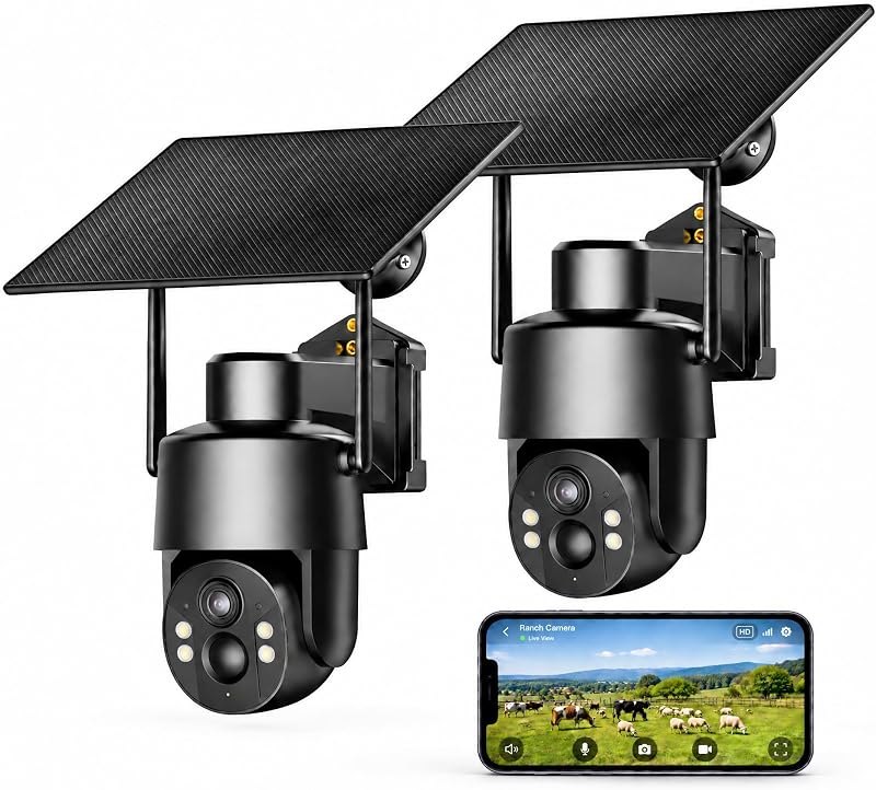 Solar Cellular Security Cameras Wireless Outdoor, No WiFi Required — security outdoor camera battery for security