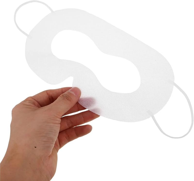 VR Face Cover 100 Pcs Disposable VR Eye Covers Nonwoven Breathable Sweat Absorbing Liners Universal Fit for VR Headsets