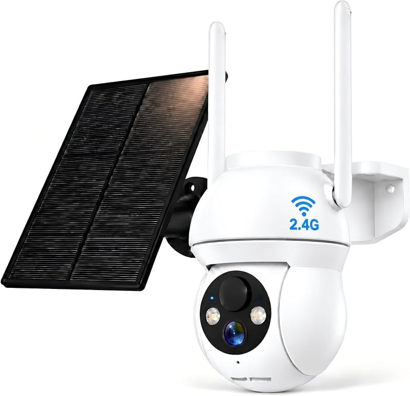 2K Solar Security Cameras Wireless Outdoor, 2.4GHz WiFi — best security outdoor camera battery for security outdoor