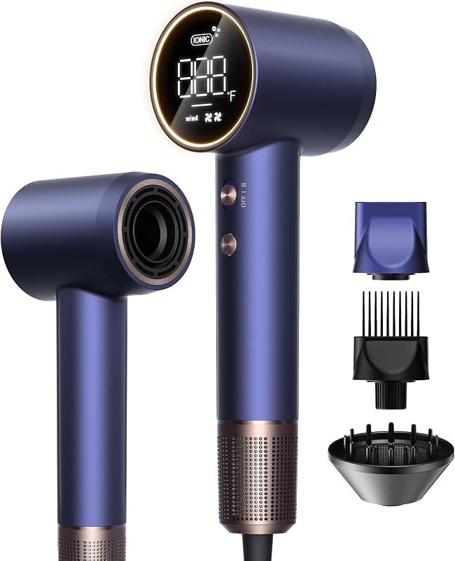 High-Speed Hair Dryer Pro, No Heat Damage & 600 Million Ions Blow Dryer for Hair Care Beyond Salon, Fast Drying & Low
