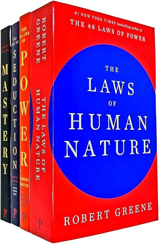 Robert Greene Collection 4 Books Set (The Art of Seduction, Mastery, The Concise 48 Laws of Power, The Laws of Human