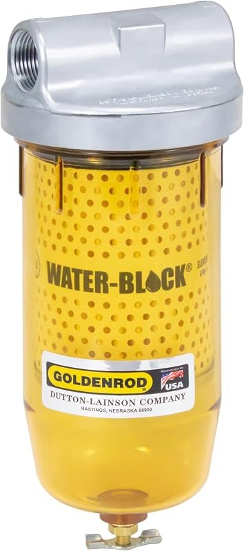 Dutton-Lainson - Goldenrod - 496-3/4 Water Block Fuel Filter - Made in USA — Portable Diesel Fuel Filter for portable