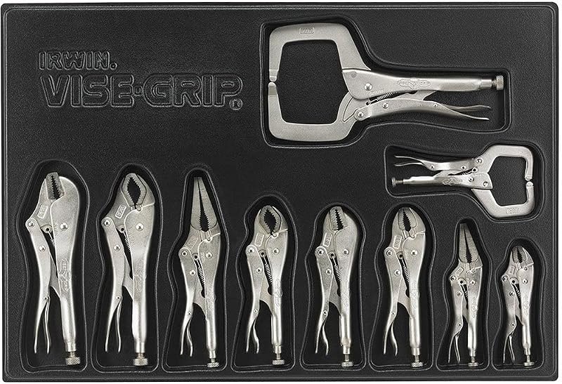 IRWIN Tools VISE-GRIP Original Locking Tool Set with Tray, 10 Piece, 1078TRAY — best tools clamp for tools clamp