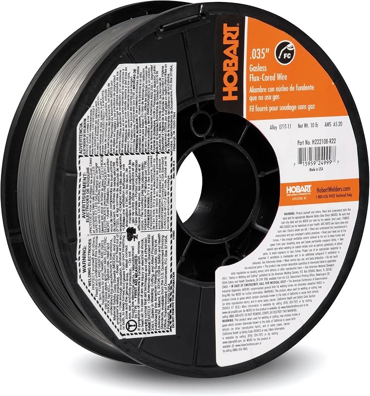 Hobart H222108-R22 10-Pound E71T-11 Carbon-Steel Flux-Cored Welding Wire, 0.035-Inch — welding mig wire for welding