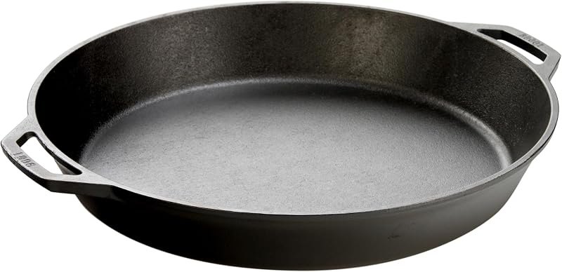 Lodge Pre-Seasoned Cast Iron Skillet with Dual Loop Handles, 17 Inches