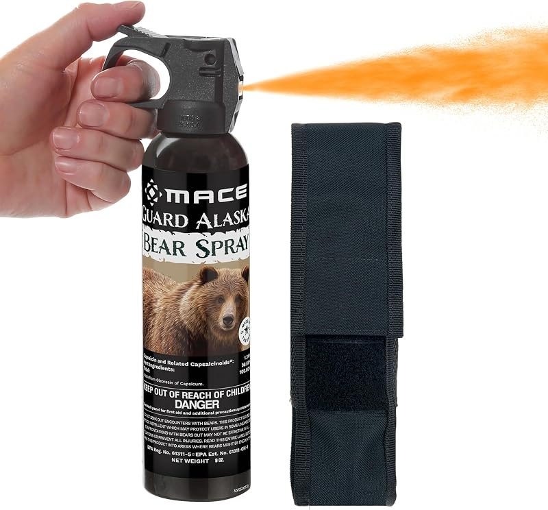 Mace Bear Spray - Guard Alaska Bear Deterrent Self Defense Spray, EPA Registered, 9 oz, Max Strength 20% OC, Great for