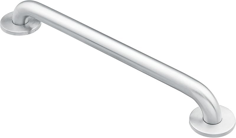 Moen Home Care Bathroom Safety 24 Inch Stainless Steel Handicap Grab Bar for Bathtub and Shower, Heavy Duty Handle
